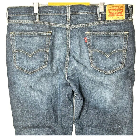 Levis Mens Jeans 514 Straight Leg Cotton Casual Blue Denim Measures 42x31 - Picture 5 of 16